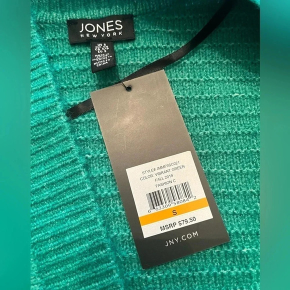 Jones New York 2pc Set Signature Paisley turtleneck with Cardigan size S. NWT - Picture 14 of 16